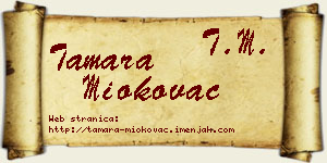 Tamara Miokovac vizit kartica